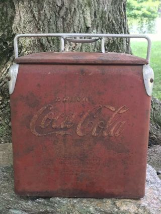 Vintage Acton Coca Cola Cooler Metal Picnic Bottle Opener NO Drain Junior 2