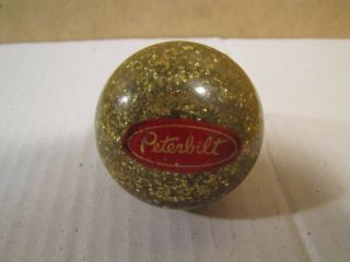 Vintage Peterbilt Gold Glitter Metal Flake Shift Knob