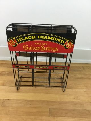 Black Diamond String Display Antique Vintage Guitar Advertising