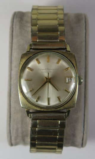 Mens Vintage Girard Perregaux Swiss Gyromatic Watch W/ Date 10k Gold Filled Case