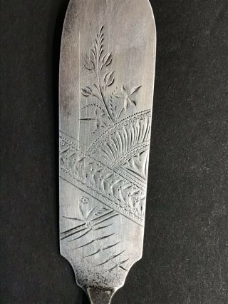 Antique Gorham Sterling Hammered Master Butter Knife Mixed Metals Bamboo Tree 3