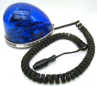 Vintage Signal - Stat 381 Teardrop Blue 12v Rotating Emergency Beacon Light