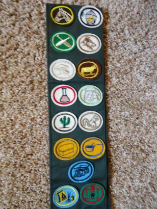 Vintage SDA MV Club Pathfinder Sash with 7 Pins,  23 Honor Patches,  & 3 Camporee 2