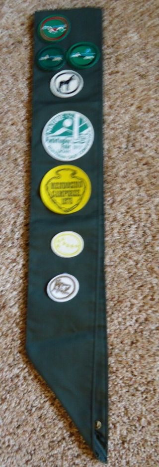 Vintage SDA MV Club Pathfinder Sash with 7 Pins,  23 Honor Patches,  & 3 Camporee 4