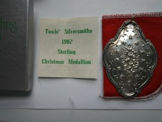 3Vintage 1980 81 82 Sterling Silver Towle Christmas Ornament Medallions COMPLETE 6