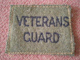 Ww2 Veterans Guard Cloth Slip - On Shoulder Title Badge