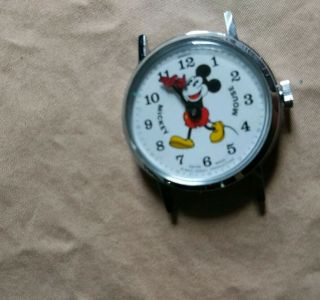 Vintage Bradley 1970’s Fat Boy Mickey Mouse Watch Swiss Made.