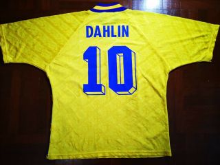 MARTIN DAHLIN SWEDEN WORLD CUP 1994 FOOTBALL SOCCER JERSEY SHIRT L VINTAGE Retro 5