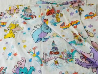 Wuzzles Vintage Twin Sheet Set 1985 Walt Disney Fitted And Flat Rare