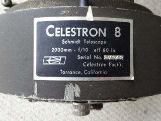 VINTAGE CELSTRON 8 SCHMIDT TELESCOPE WITH TRIPOD 3