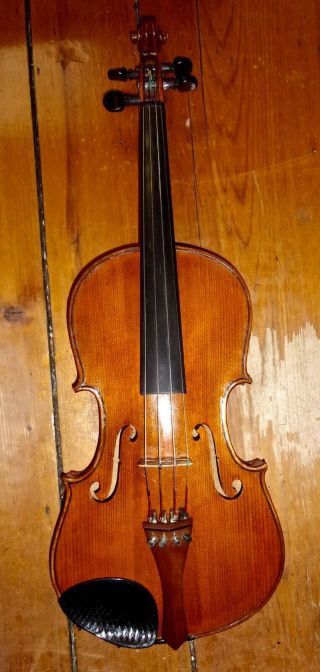 Vintage Antique Old German 1 Pc.  Curly Maple Back Full Size Violin