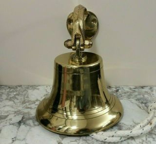 Ring Vintage 6 " Brass Bell Lowe/nolan Maritime/ship/nautical Wall Mount