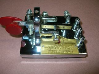 Vintage Vibroplex Telegraph Morse Code Key Ham Radio Keyer 238118