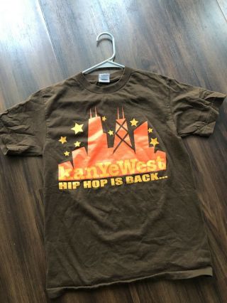 Vintage Kanye West T Shirt - Hip Hop Is Back - 2004 - College Dropout Tour