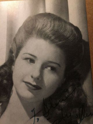 Virginia Weidler Very Rare Vintage Autographed Photo Philadelphia Story 5