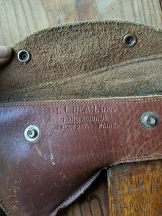 LL BEAN ME Axe Ax with leather blade cover 2 lb Vintage 4