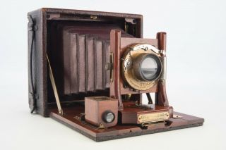 Antique 1899 Rochester Supply Company Cycle Poco No 4 4x5 Folding Camera V08