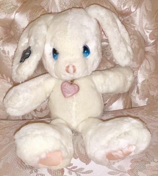 Precious Moments Snowball Bunny Plush Vintage 1985 Applause Blue Eyes