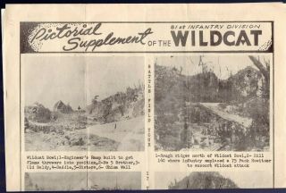 2 Page 1945 Pictorial Supplement Of " Wildcat " 81st Infantry.  1945 Postmarked Env