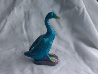 Antique Chinese Export Porcelain Duck Figurines 6 Inches Tall Charming.