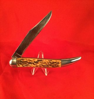 Vintage Remington R953 bone toothpick pocket knife 1933 - 35 w blade etch antique 2