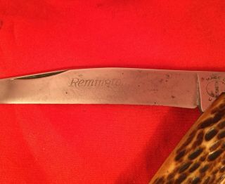 Vintage Remington R953 bone toothpick pocket knife 1933 - 35 w blade etch antique 7