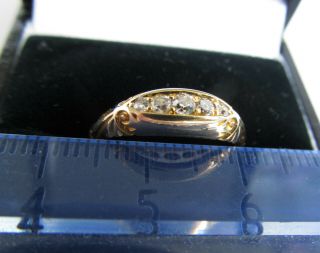 Antique Edwardian 18ct Gold Diamond Ring Hallmarked Birmingham 1902 Size M