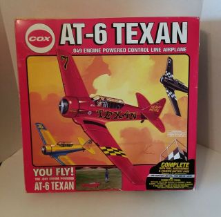 Vintage Cox At - 6 Texan.  049 Engine Powered Control Line Airplane