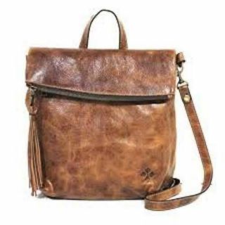 $229 Nwt Patricia Nash Luzille Distressed Vintage Leather Cognac Backpack Bag