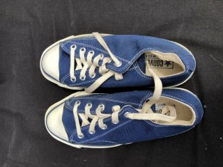 Vintage Converse Chuck Taylor Blue Oxford All Star Shoes Sz 4 Deadstock 5 Eyelet 6