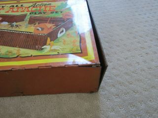 Vintage 50s Fort Apache Western Toy Play Set with 2