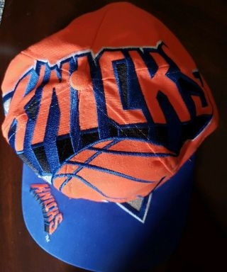 Vintage 90 ' s The Game York Knicks Big Logo Snap Back Hat Cap 4