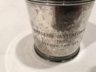 Lunt 375 Sterling Silver Julep Cup - 3” - Golf Trophy Cup 1991 103g Scrap? 5