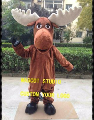 Halloween Adult Moose Mascot Costume Cosplay Party Game Dress Outfit Advertising