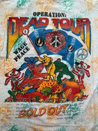 Vintage GRATEFUL DEAD 1991 WITHOUT A NET OPERATION DEAD TOUR Concert T - Shirt XL 5