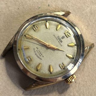 Vintage Rolex Tudor 7965 Oyster Prince Automatic Watch Gold Cap 34mm