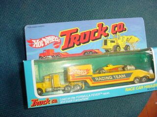 Vintage 1982 Hot Wheels Truck Co.  Formula Fever Race Car Hauler Box
