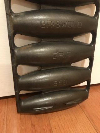 Vintage Rare Griswold No.  26 Vienna Roll Breadstick Pan 958 Cast Iron Great Cond 6