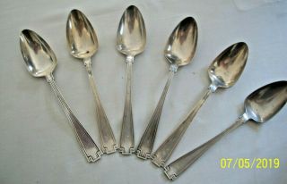 Set Of (6) Vintage Gorham Sterling Silver Monogrammed Teaspoons.  Pat.  1913