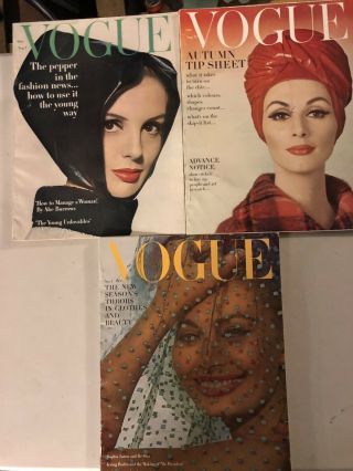 13 Vintage 1962 Vogue Magazines Ladies Fashion Sophia Loren 6