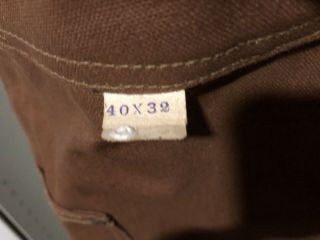 Vintage Carhartt Duck Cloth 1950 ' s overalls DEADSTOCK NOS 40 X 32 workwear Jean 5