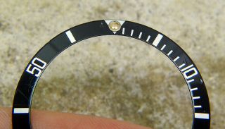 Vintage Rolex Submariner 16610 16800 Black & Cream Watch Bezel Insert 2