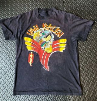 Rare Vintage Van Halen 1984 T - Shirt Samurai Sz S Rock Metal Roth Hagar 3