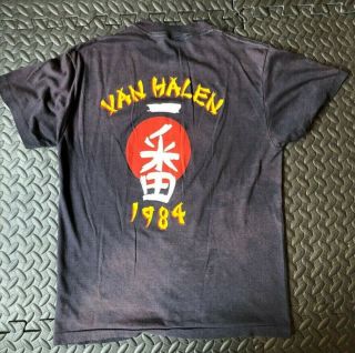 Rare Vintage Van Halen 1984 T - Shirt Samurai Sz S Rock Metal Roth Hagar 4