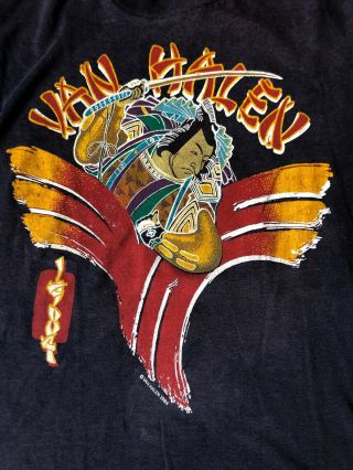 Rare Vintage Van Halen 1984 T - Shirt Samurai Sz S Rock Metal Roth Hagar 5