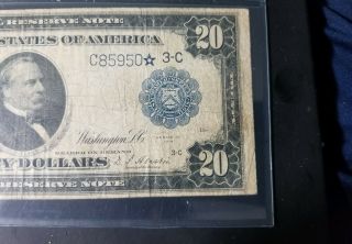 Fr.  974 $20 1914 FRN Philadelphia Star Note.  Rare Note. 3