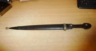 Antique Russian Imperial Georgian Caucasian Kindjal Sword Marked W/ Silver Mount