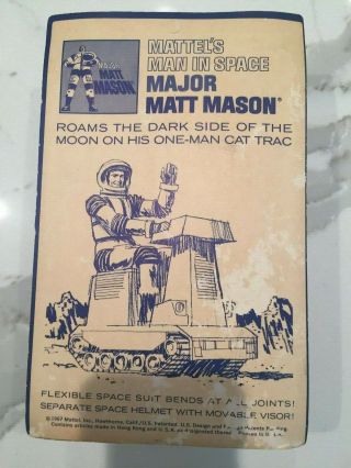 1969 Mattel Major Matt Mason on Card Vintage Space Spaceship Blue Stripe 6