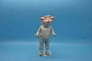Antique Germany Porcelain Bisque Doll With Animal Head