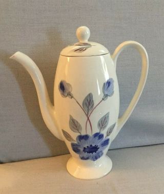 Vintage Blue Ridge Southern Pottery Blue Heaven Coffee Pot